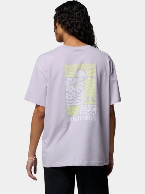 Columbia Rolling Bend Graphic Oversized Tee női rövid ujjú póló lila színben 4