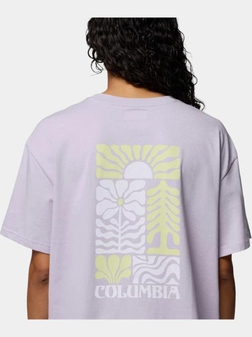 Columbia Rolling Bend Graphic Oversized Tee női rövid ujjú póló lila színben 7