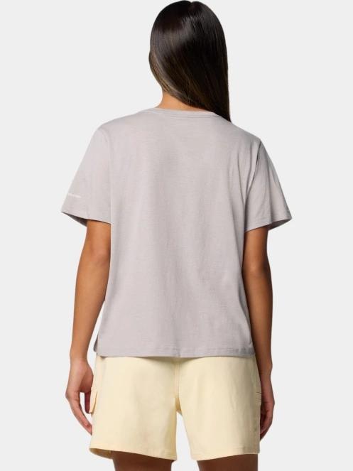 Columbia Ruby Springs Graphic Scoop Neck Short Sleeve Shirt női rövid ujjú póló szürke színben 4