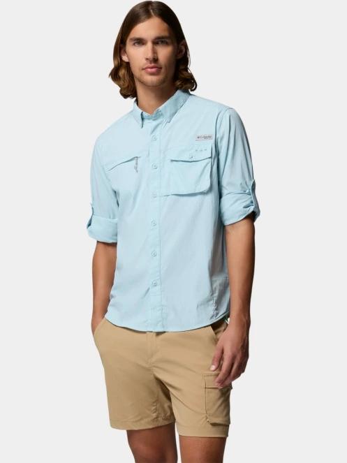 Columbia Wild Cast Long Sleeve Shirt férfi hosszú ujjú ing világoskék színben 6