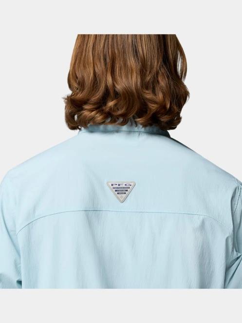 Columbia Wild Cast Long Sleeve Shirt férfi hosszú ujjú ing világoskék színben 10