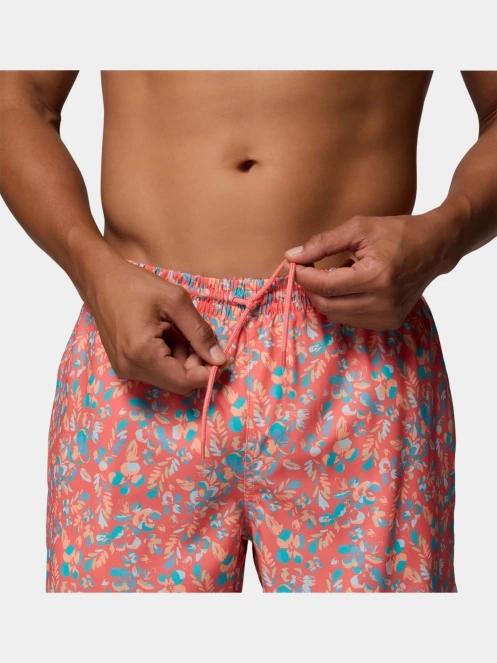 Columbia PFG Rambler Printed Water Short férfi fürdőnadrág rózsaszín színben 5