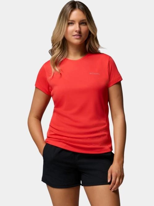 Columbia Zero Rules Light Short Sleeve Crew női rövid ujjú sport póló piros színben 2