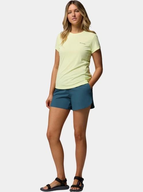 Columbia Zero Rules Light Short Sleeve Crew női rövid ujjú sport póló sárga színben 5