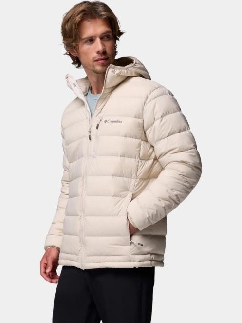 Columbia Drift Peak Stretch Down Hooded Jacket férfi átmeneti kabát homok színben 3