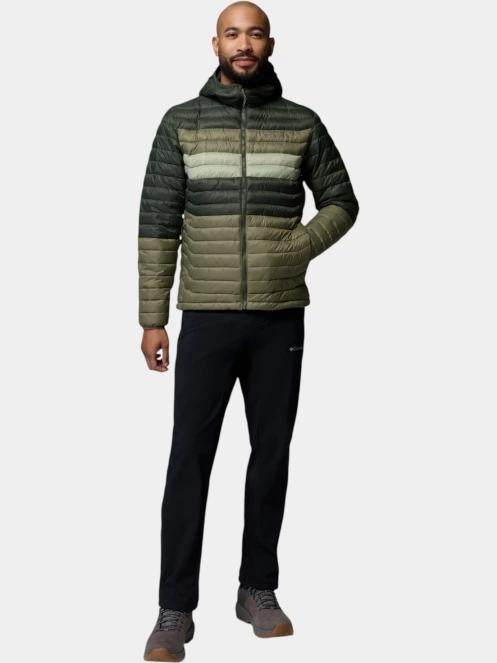 Columbia Powder Pass Hooded Jacket férfi steppelt átmeneti kabát zöld színben 5