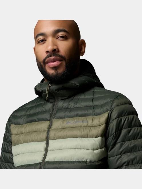 Columbia Powder Pass Hooded Jacket férfi steppelt átmeneti kabát zöld színben 7