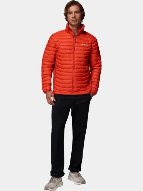 Columbia Powder Pass Hybrid Jacket férfi steppelt átmeneti kabát piros színben 7