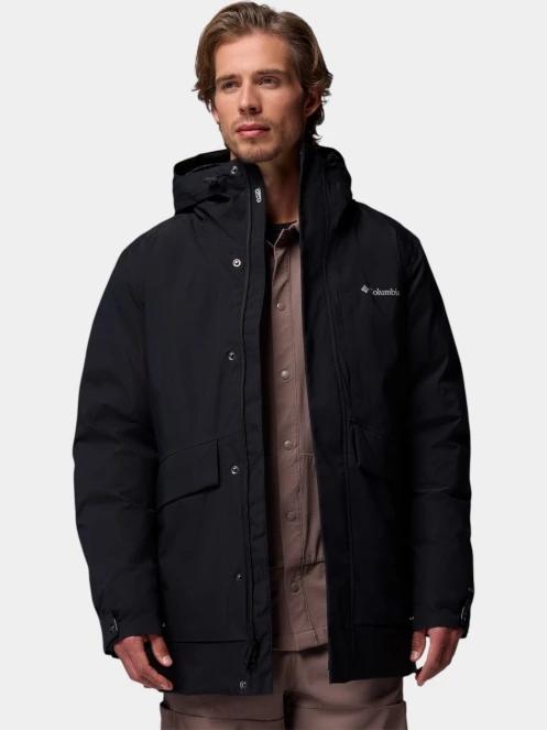 Columbia Street Heights Parka férfi télikabát fekete színben 6
