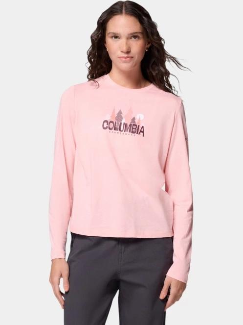 Columbia Ruby Springs Graphic Long Sleeve Tee női hosszú ujjú póló rózsaszín színben 2