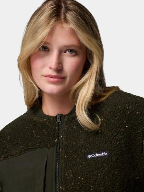 Columbia Stellar Path Fleece Bomber Full Zip női polár pulóver zöld színben 7