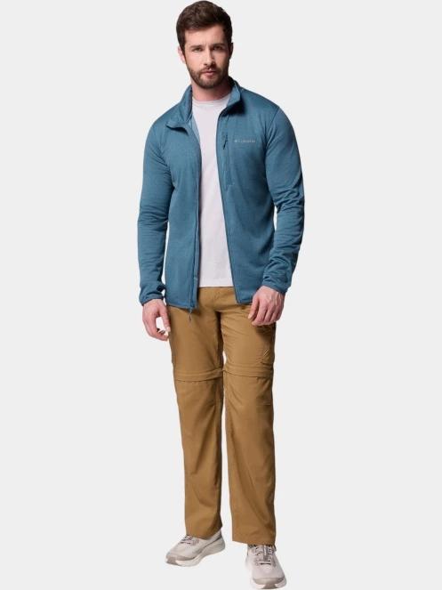 Columbia Essential Hike Grid Fleece Full Zip férfi polár pulóver kék színben 6