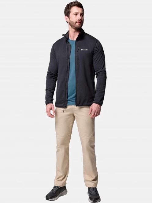 Columbia Essential Hike Grid Fleece Full Zip férfi polár pulóver fekete színben 5