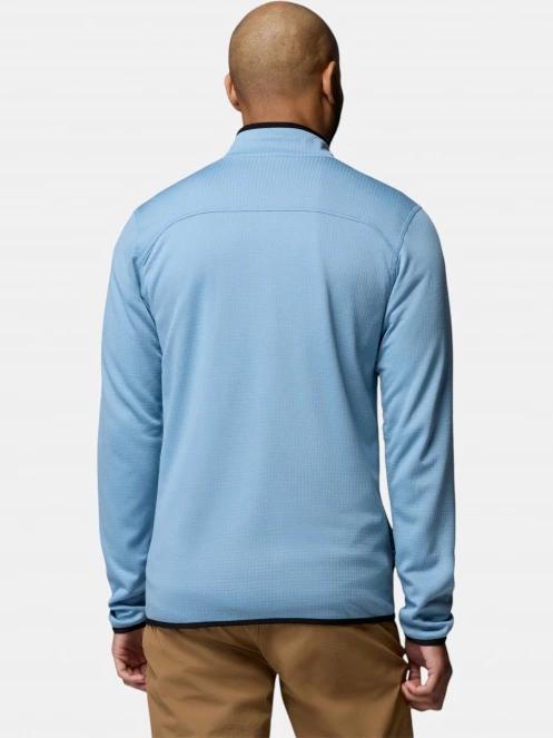 Columbia Essential Hike Grid Fleece Full Zip férfi polár pulóver kék színben 4