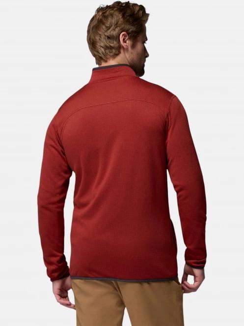 Columbia Essential Hike Grid Fleece Full Zip férfi polár pulóver piros színben 4