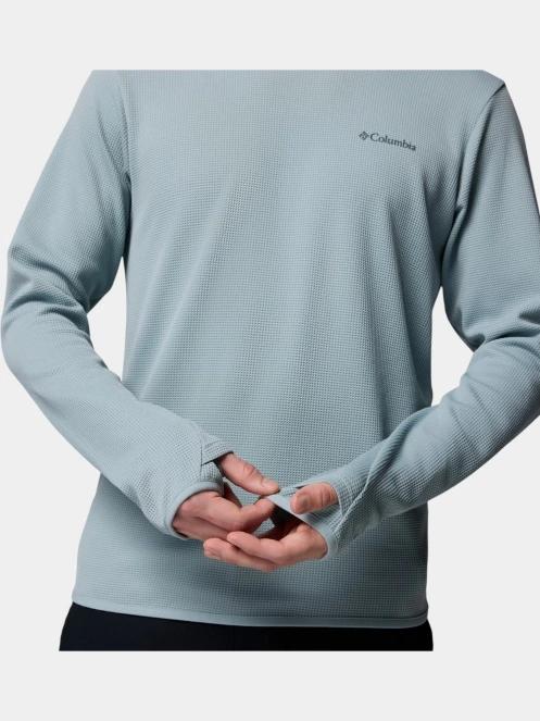 Columbia Tech Trail Utility Warm Long Sleeve Crew férfi hosszú ujjú sport póló kék színben 7