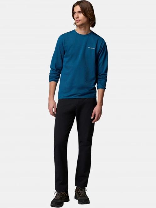 Columbia Tech Trail Utility Warm Long Sleeve Crew férfi hosszú ujjú sport póló kék színben 5