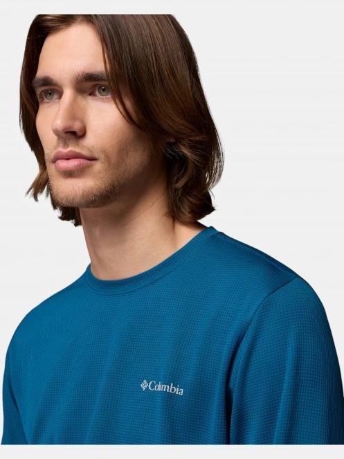 Columbia Tech Trail Utility Warm Long Sleeve Crew férfi hosszú ujjú sport póló kék színben 6