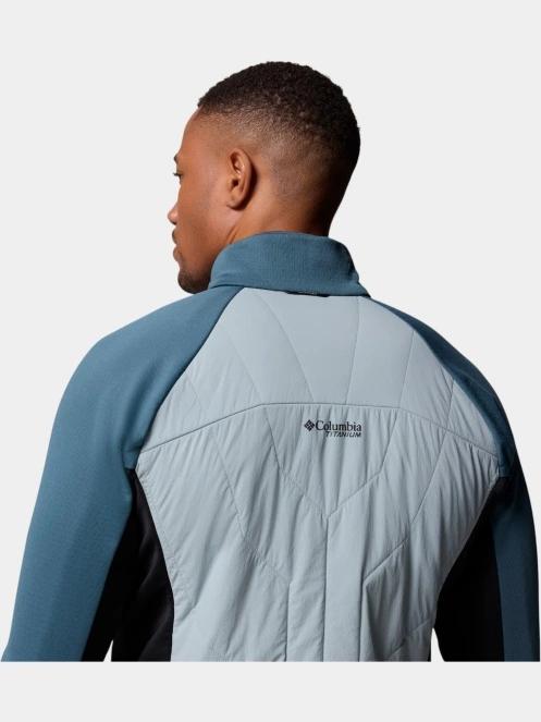 Columbia Arctic Chest Hybrid Full Zip férfi polár pulóver kék színben 9