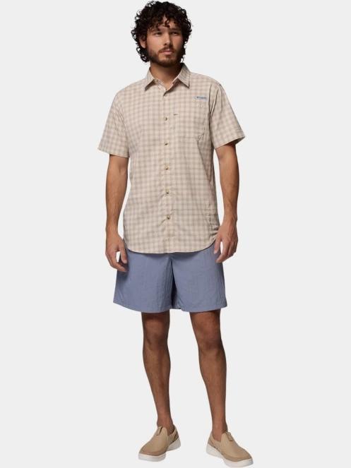 Columbia Harbor Peak Short Sleeve Shirt férfi rövid ujjú ing homok színben 5