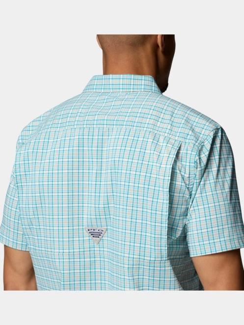 Columbia Harbor Peak Short Sleeve Shirt férfi rövid ujjú ing világoskék színben 7
