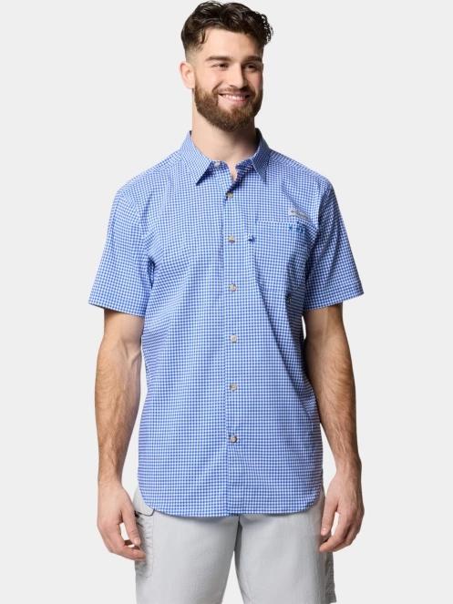 Columbia Harbor Peak Short Sleeve Shirt férfi rövid ujjú ing kék színben 2