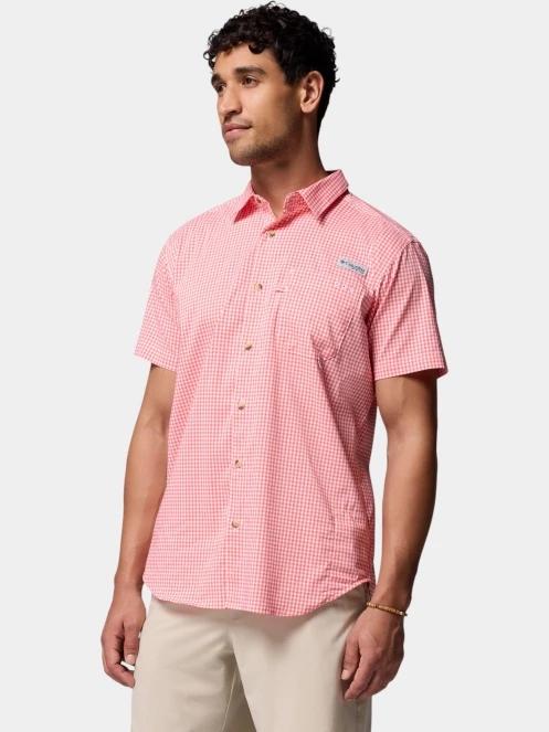 Columbia Harbor Peak Short Sleeve Shirt férfi rövid ujjú ing rózsaszín színben 3