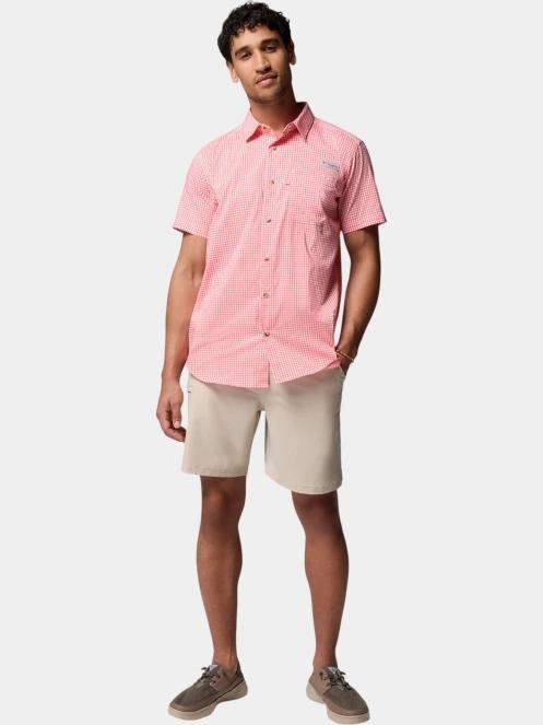 Columbia Harbor Peak Short Sleeve Shirt férfi rövid ujjú ing rózsaszín színben 5