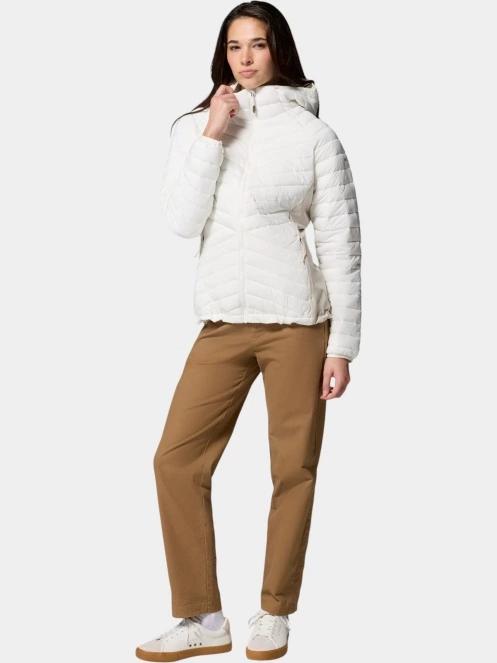 Columbia Powder Pass III Hybrid Hooded Jacket női steppelt átmeneti kabát homok színben 5