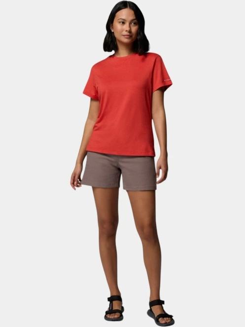 Columbia Parsons Point Short Sleeve Logo Tee női rövid ujjú sport póló piros színben 5