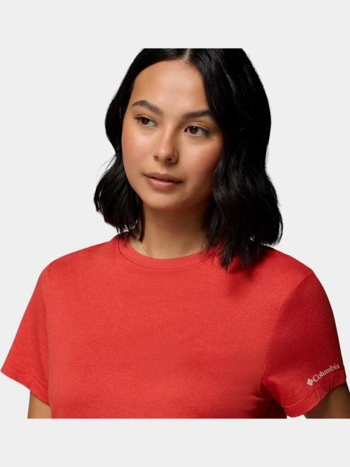 Columbia Parsons Point Short Sleeve Logo Tee női rövid ujjú sport póló piros színben 6
