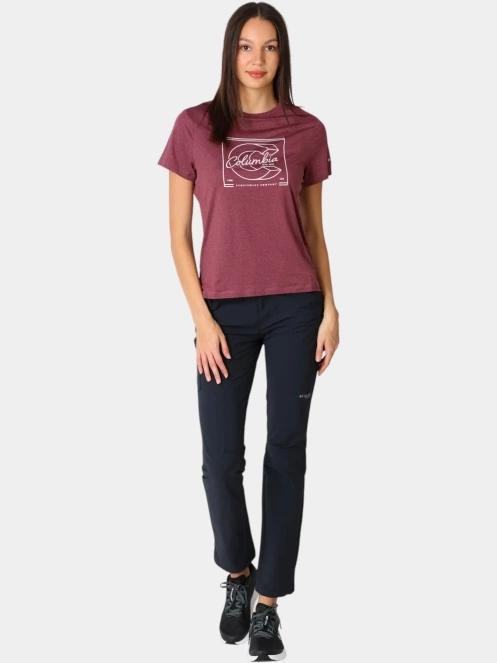 Columbia Parsons Point  Short Sleeve Graphic Tee női rövid ujjú sport póló lila színben 5