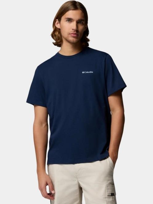 Columbia CSC Logo Back Tee férfi rövid ujjú póló sötétkék színben 2
