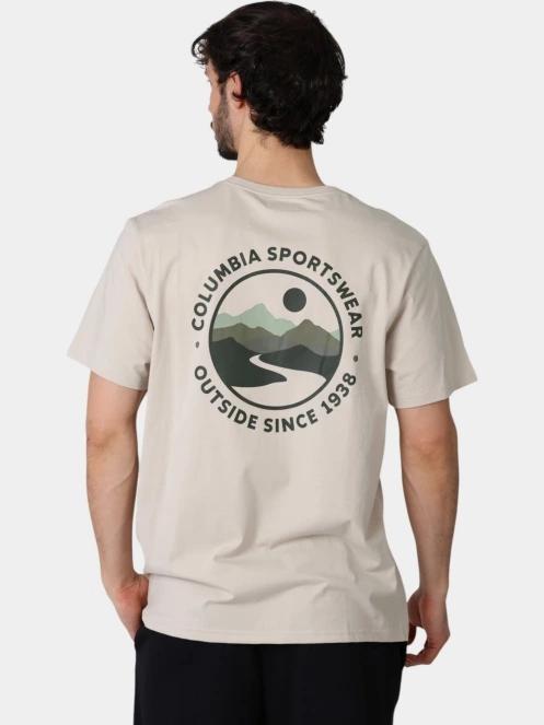 Columbia CSC Outdoor Back Graphic Tee férfi rövid ujjú póló homok színben 4