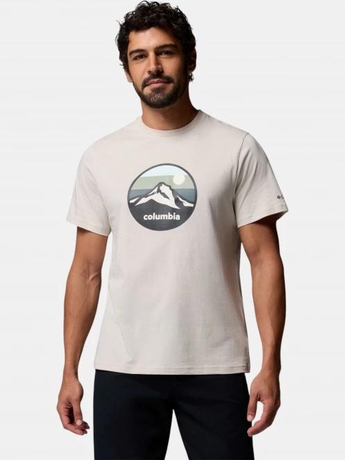 Columbia CSC Seasonal Graphic Tee férfi rövid ujjú póló homok színben 2