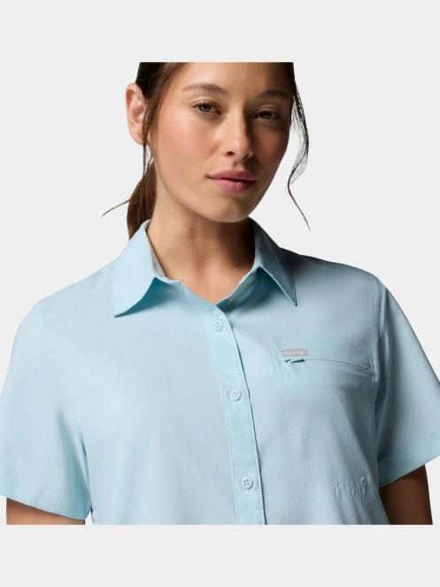 Columbia Silver Ridge Utility II Short Sleeve Shirt női rövid ujjú ing világoskék színben 7
