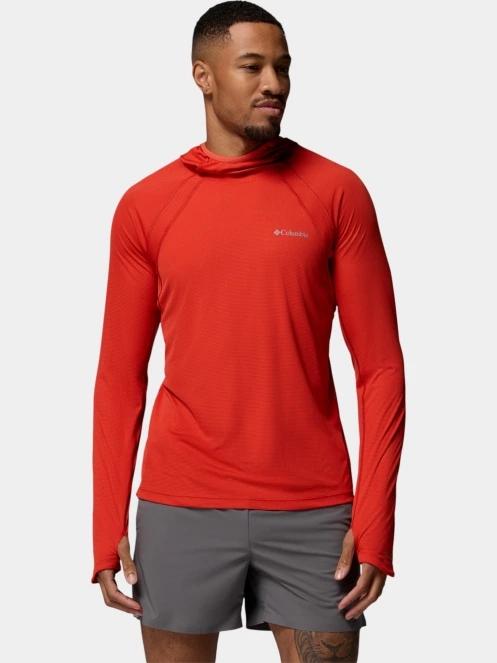 Columbia Stealth Spring Long Sleeve Hoodie férfi hosszú ujjú sport póló piros színben 2