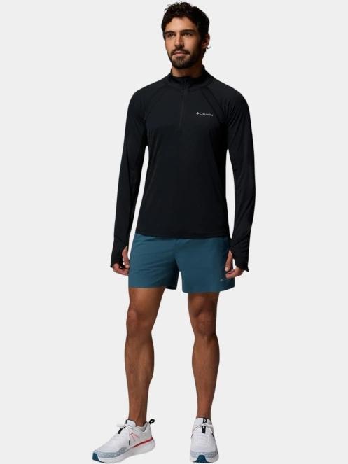 Columbia Stealth Spring Long Sleeve Half Zip Tee férfi hosszú ujjú sport póló fekete színben 5
