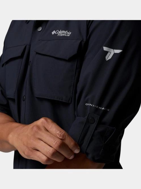Columbia Silver Ridge Elite Long Sleeve Woven férfi hosszú ujjú ing fekete színben 7