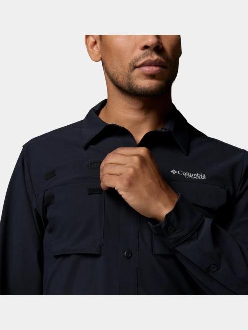 Columbia Silver Ridge Elite Long Sleeve Woven férfi hosszú ujjú ing fekete színben 10
