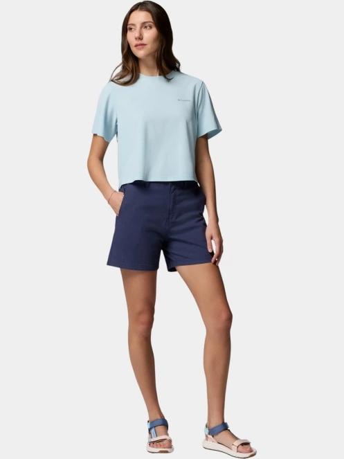 Columbia Chill Creek Pique Short Sleeve Tee női rövid ujjú póló világoskék színben 5