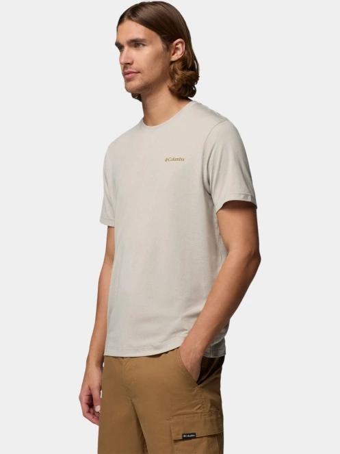 Columbia Parsons Point Short Sleeve Back Graphic Tee férfi rövid ujjú sport póló homok színben 3