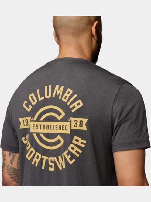 Columbia Parsons Point Short Sleeve Back Graphic Tee férfi rövid ujjú sport póló fekete színben 7