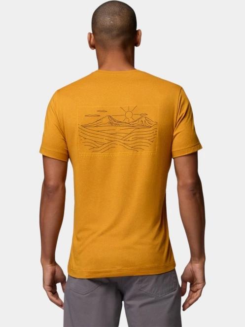 Columbia Parsons Point Short Sleeve Back Graphic Tee férfi rövid ujjú sport póló narancssárga színben 4