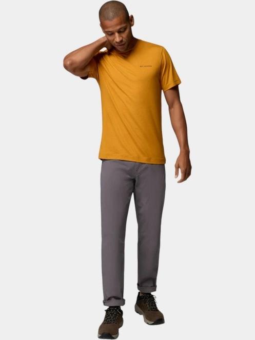 Columbia Parsons Point Short Sleeve Back Graphic Tee férfi rövid ujjú sport póló narancssárga színben 5