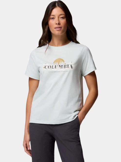 Columbia Rolling Bend Seasonal Graphic Tee női rövid ujjú póló világoszöld színben 2