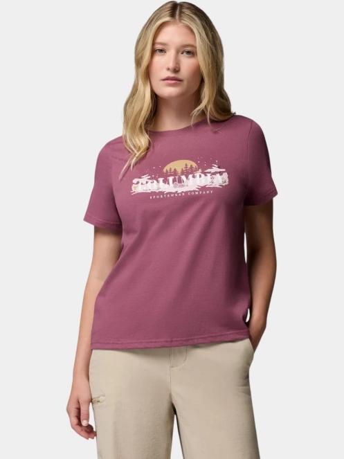 Columbia Rolling Bend Seasonal Graphic Tee női rövid ujjú póló lila színben 2