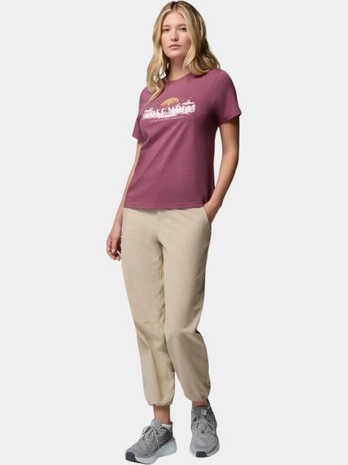 Columbia Rolling Bend Seasonal Graphic Tee női rövid ujjú póló lila színben 5