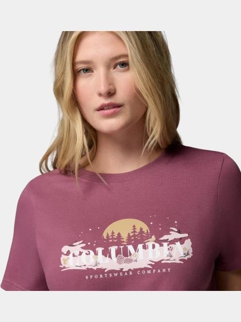 Columbia Rolling Bend Seasonal Graphic Tee női rövid ujjú póló lila színben 6