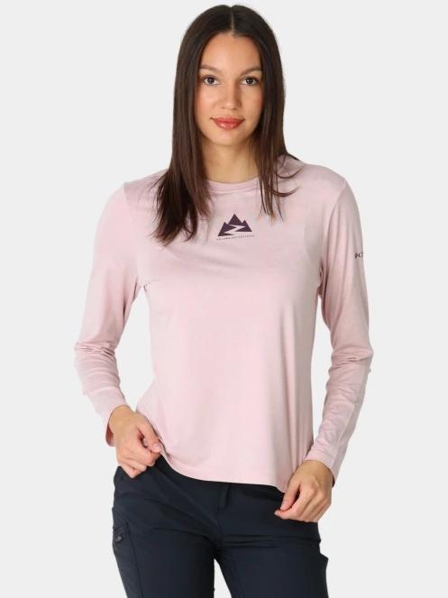 Columbia Parsons Point Long Sleeve Graphic Tee női hosszú ujjú póló rózsaszín színben 2